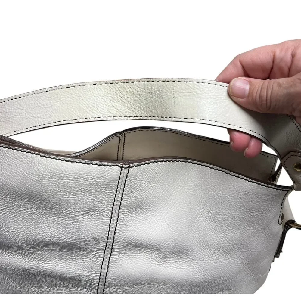 Banana Republic White Leather Shoulder Bag
